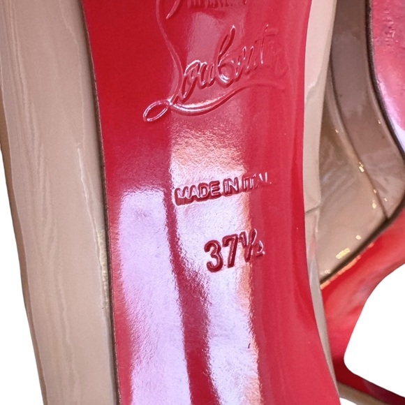 Christian Louboutin Pigalle Plato 140 Patent Calf Pumps Nude - Picture 11 of 12
